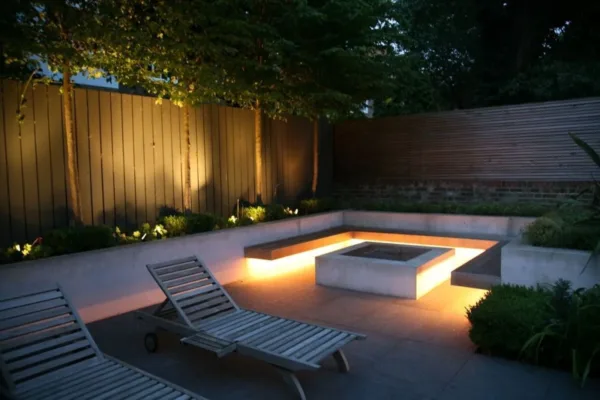 terraza iluminada
